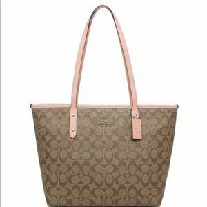 Coach F58292 Leather Tote Bag w/ Warranty